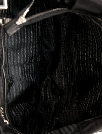 Prada Tessuto Enameled Metal Triangle Diaper Bag