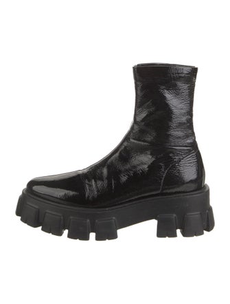 Prada Patent Leather Combat Boots