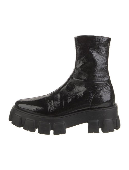 Prada Patent Leather Combat Boots