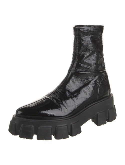 Prada Patent Leather Combat Boots