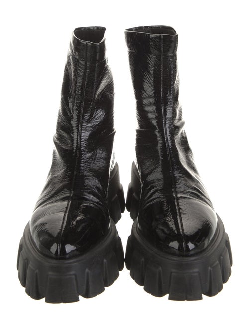 Prada Patent Leather Combat Boots
