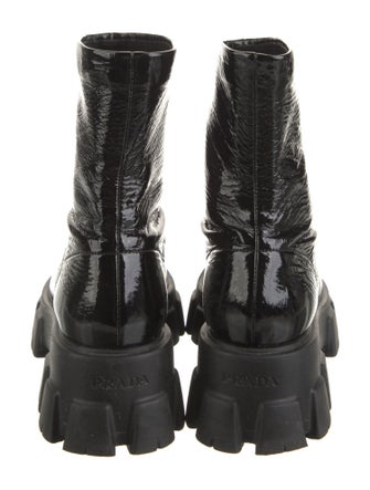 Prada Patent Leather Combat Boots