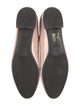 Prada Enameled Metal Triangle Patent Leather Ballet Flats