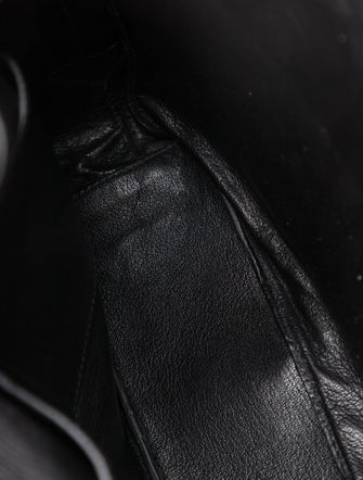 Prada Enameled Metal Triangle Top Handle Bag