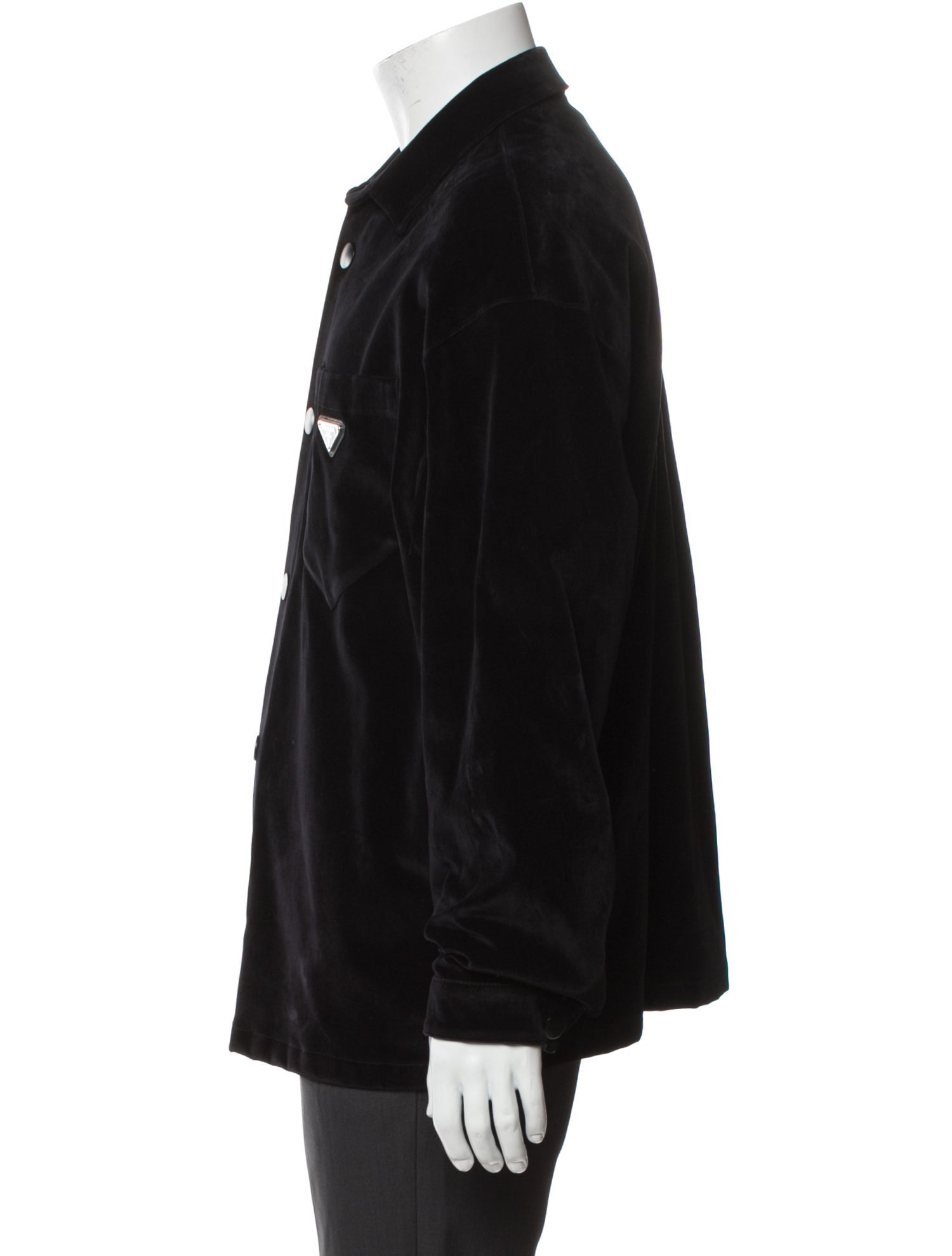 Prada 2022 Enameled Metal Triangle Jacket