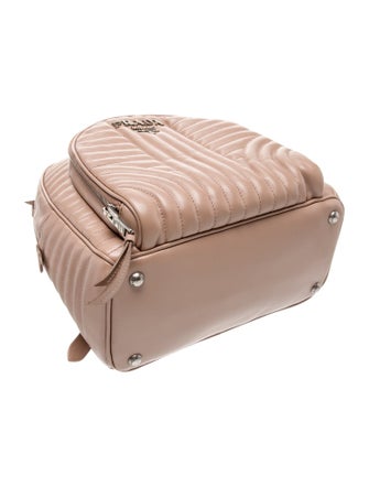 Prada Enameled Metal Triangle Impunture Diagramme Backpack