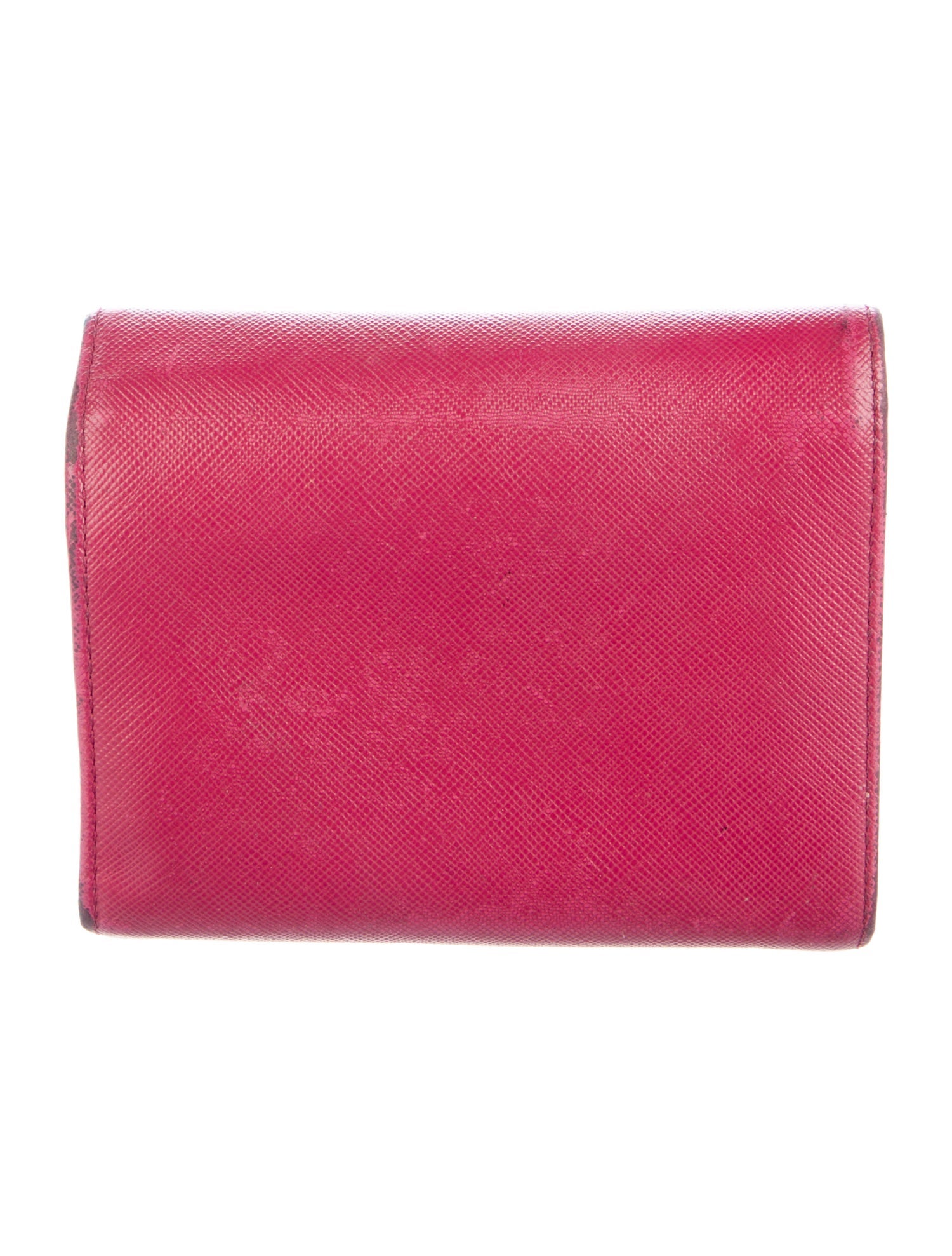 Prada Saffiano Metal Leather Compact Wallet