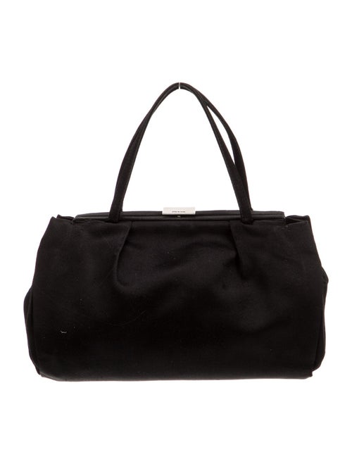 Prada Enameled Metal Triangle Top Handle Bag