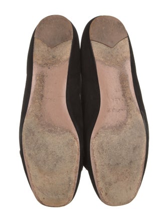 Prada Suede Bow Accents Flats