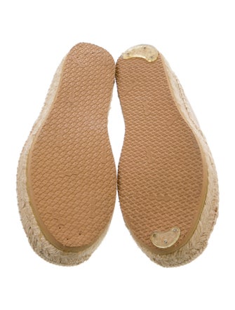 Prada Leather Colorblock Pattern Espadrilles