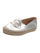 Prada Leather Embroidered Accent Espadrilles