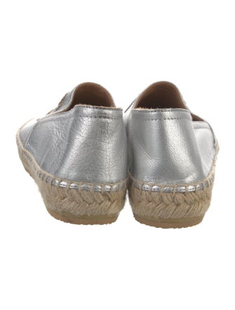 Prada Leather Embroidered Accent Espadrilles