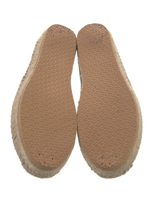 Prada Leather Embroidered Accent Espadrilles