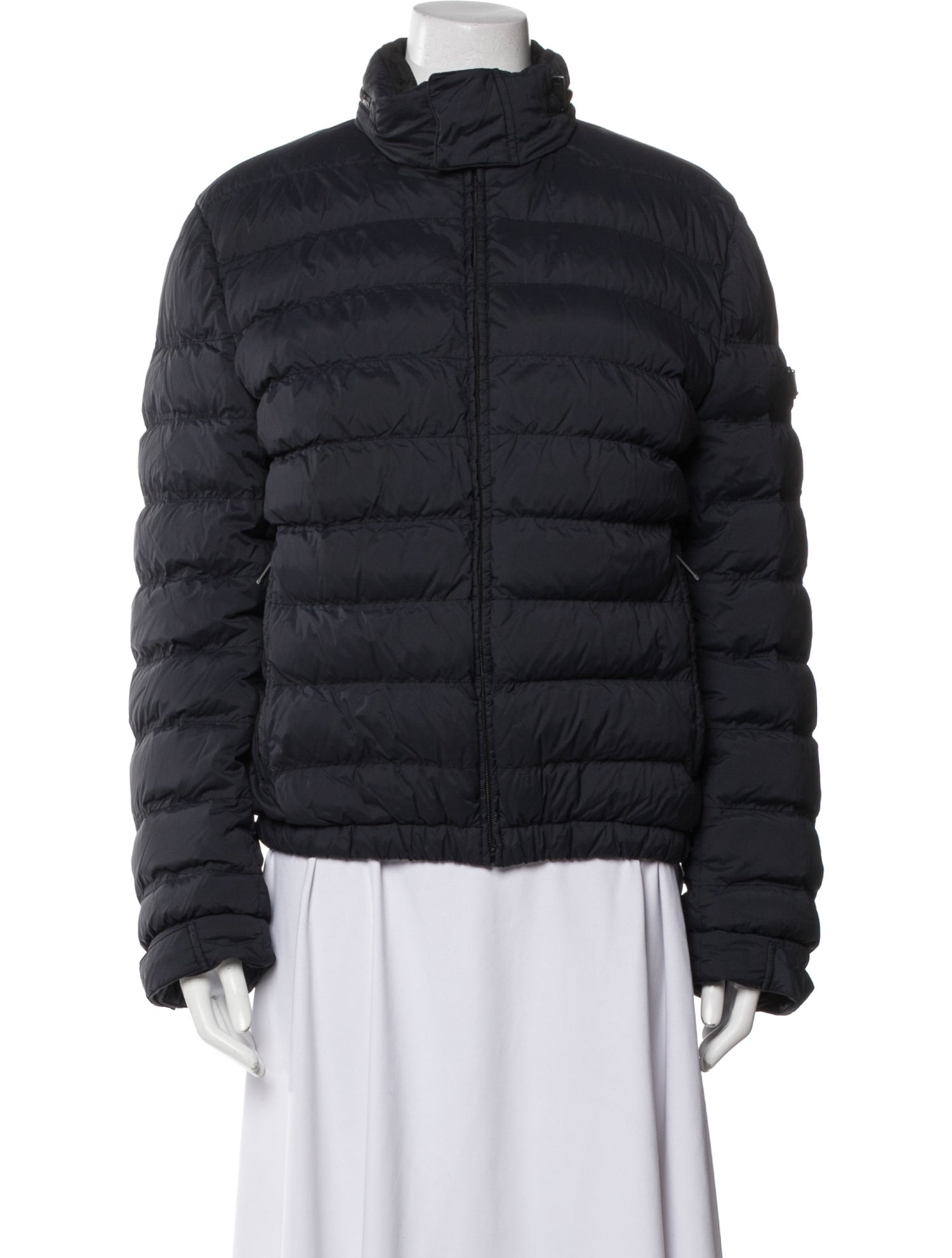 Prada 2010's Enameled Metal Triangle Puffer Coat