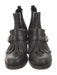 Prada Leather Pleated Accents Chelsea Boots
