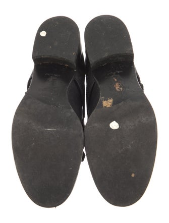 Prada Leather Pleated Accents Chelsea Boots