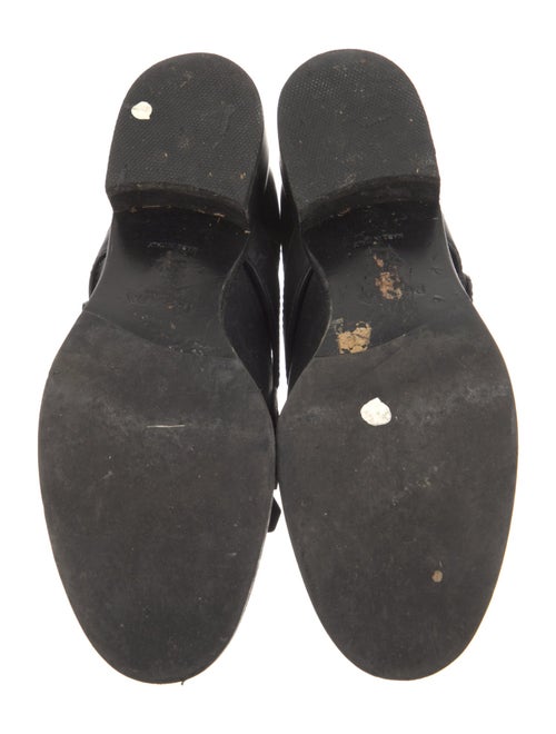 Prada Leather Pleated Accents Chelsea Boots