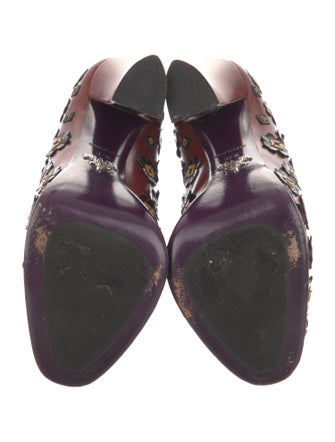 Prada Leather Printed Pumps