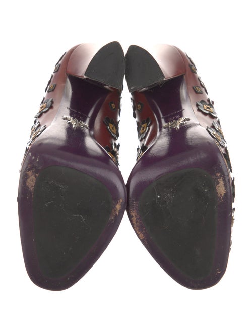 Prada Leather Printed Pumps