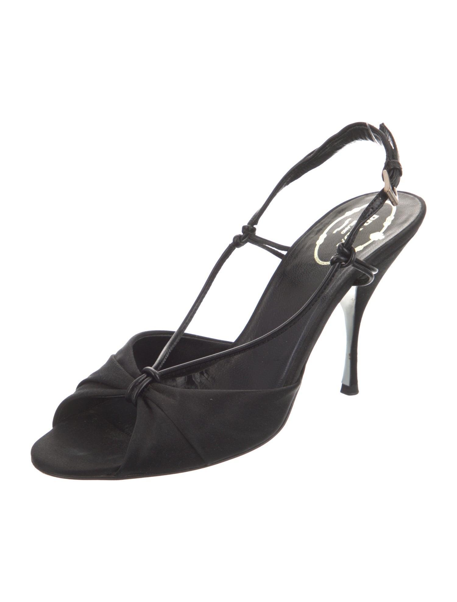Prada Satin Slingback Sandals