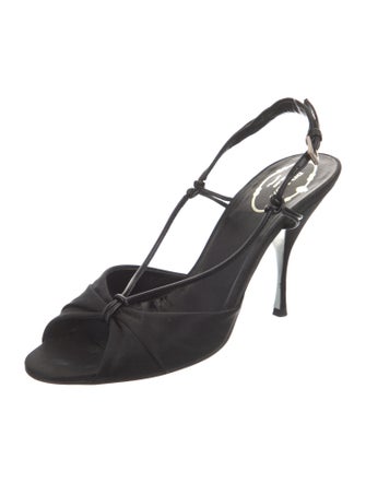 Prada Satin Slingback Sandals
