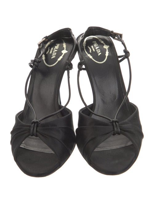 Prada Satin Slingback Sandals