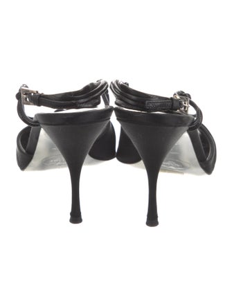 Prada Satin Slingback Sandals