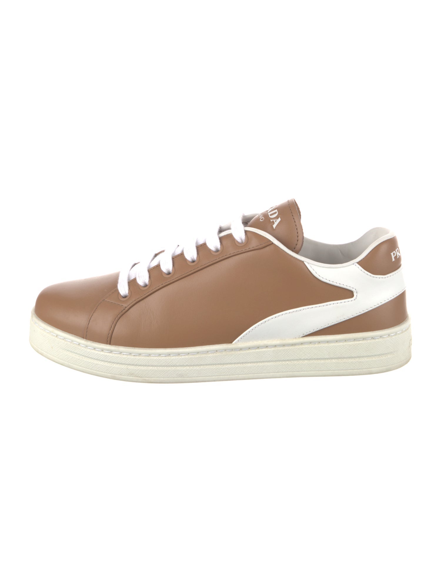 Prada Leather Colorblock Pattern Sneakers