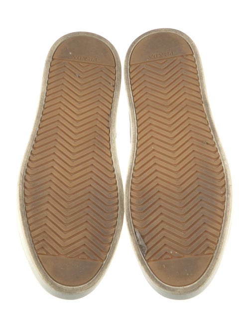 Prada Leather Colorblock Pattern Sneakers