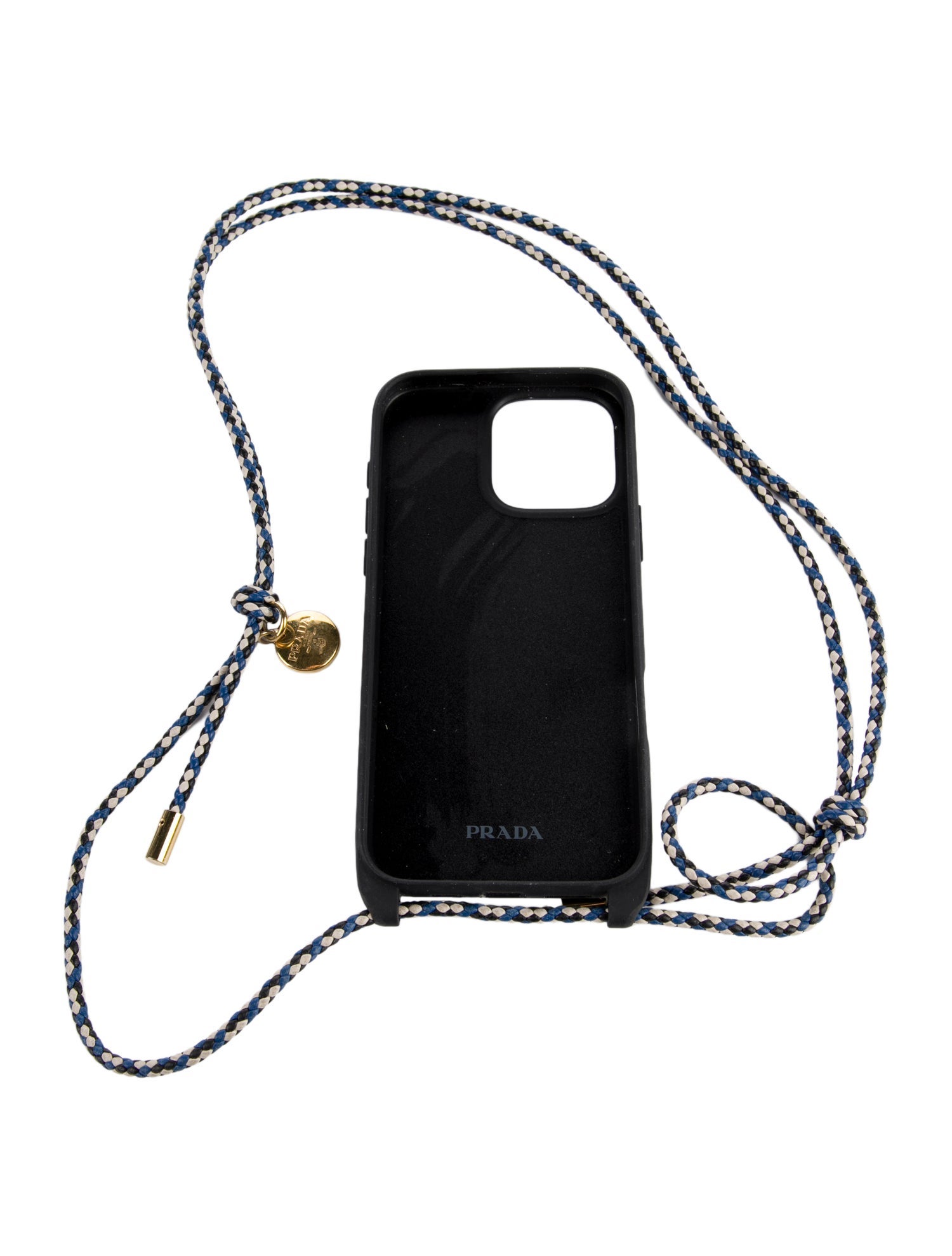 Prada Leather and Plastic Phone Case w/Lanyard
