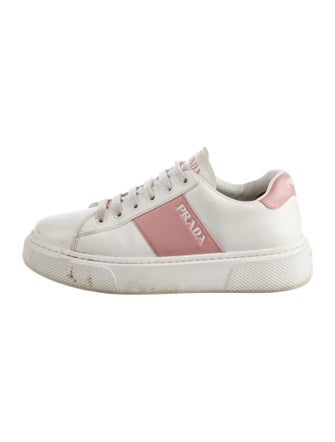Prada Leather Colorblock Pattern Sneakers