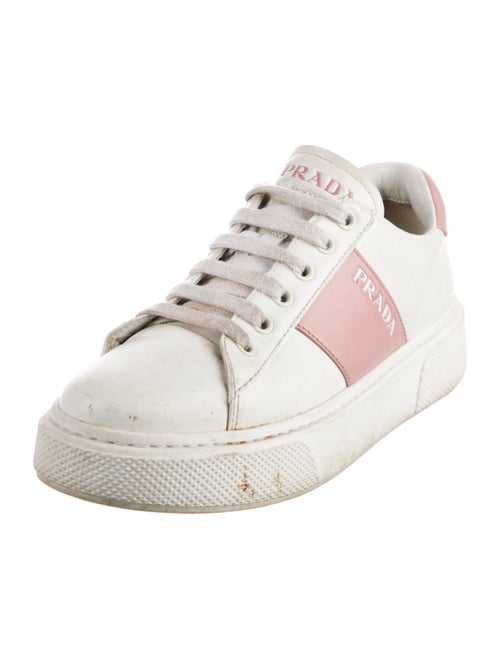 Prada Leather Colorblock Pattern Sneakers