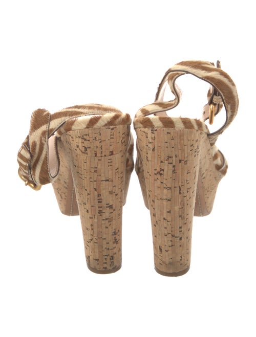 Prada Ponyhair Animal Print Slingback Pumps