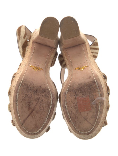 Prada Ponyhair Animal Print Slingback Pumps