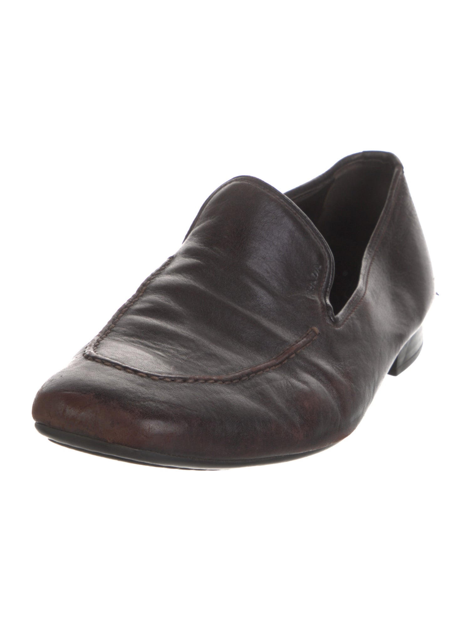 Prada Leather Dress Loafers
