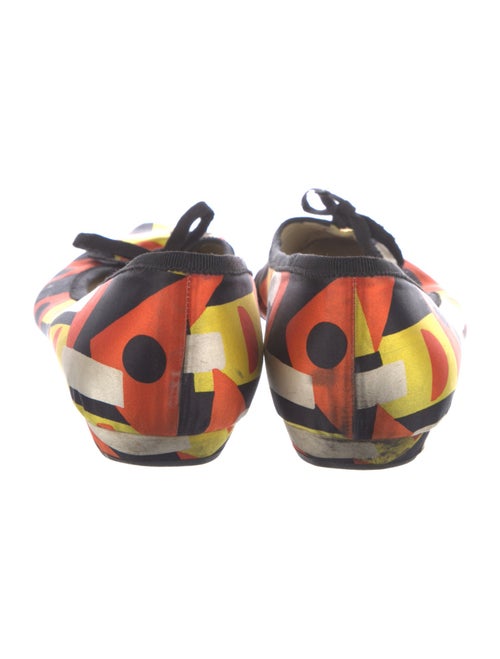 Prada Satin Printed Ballet Flats