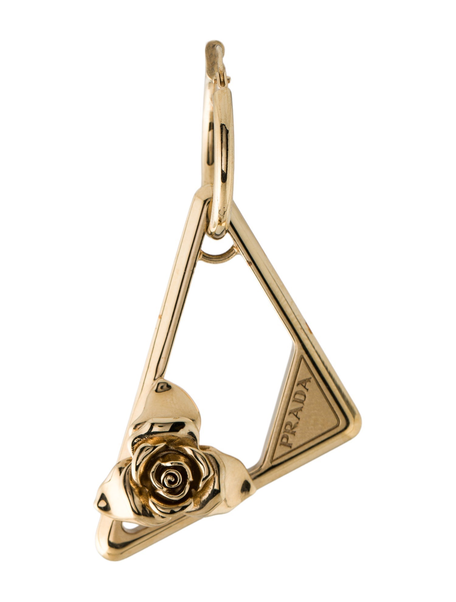 Prada Logo Hoop Earrings