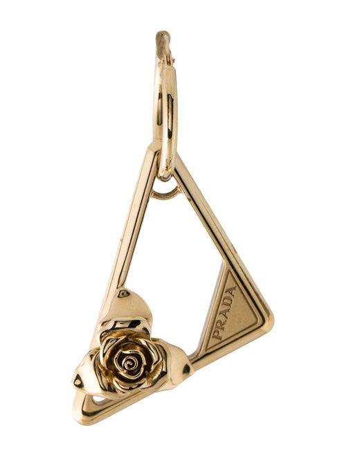 Prada Logo Hoop Earrings