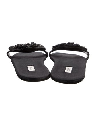Prada Satin Bow Accents Slides