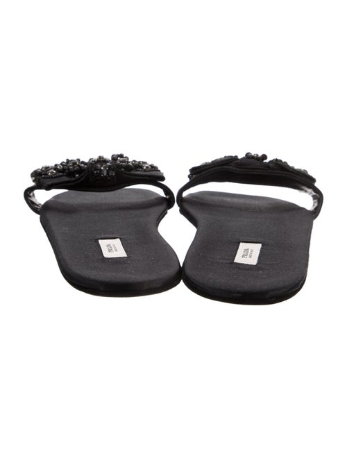Prada Satin Bow Accents Slides