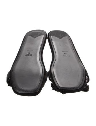 Prada Satin Bow Accents Slides