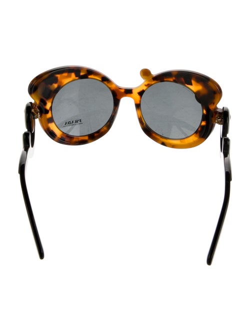 Prada Havana Minimal Baroque Oversize Sunglasses