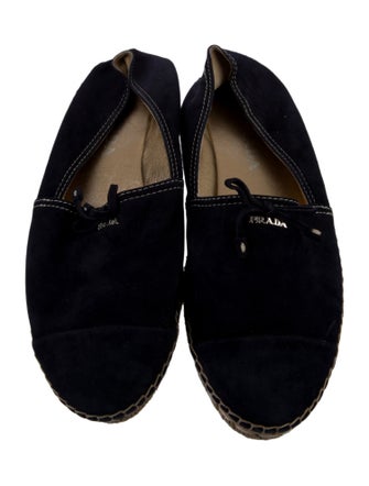 Prada Suede Bow Accents Espadrilles