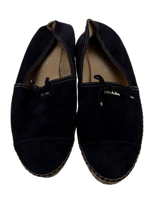Prada Suede Bow Accents Espadrilles