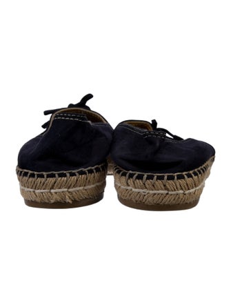 Prada Suede Bow Accents Espadrilles