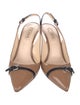 Prada Patent Leather Colorblock Pattern Slingback Pumps