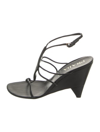 Prada Leather Slingback Sandals