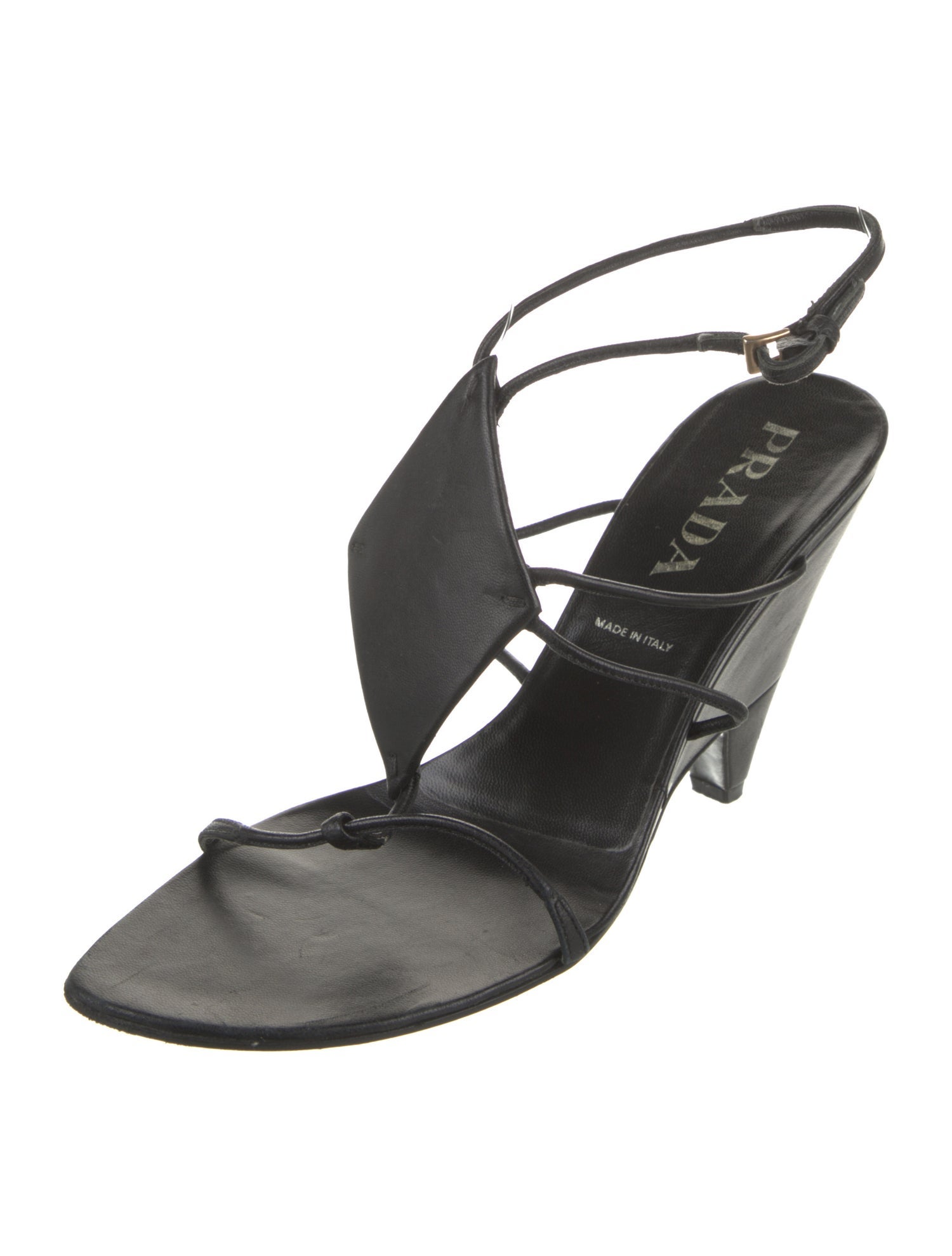 Prada Leather Slingback Sandals