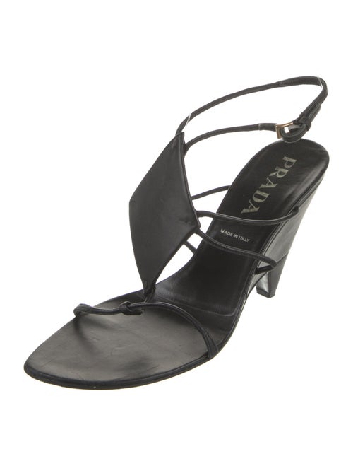 Prada Leather Slingback Sandals