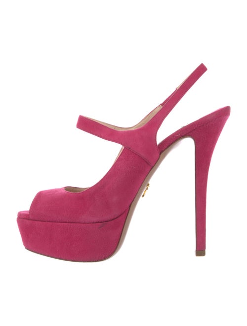 Prada Suede Slingback Pumps